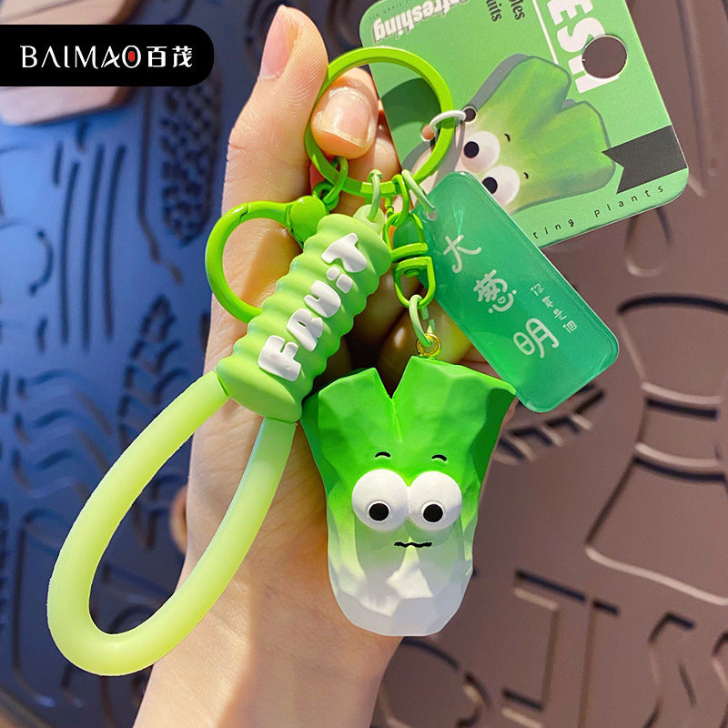 Vegetales y frutas al por mayor Keychains creativos de resina